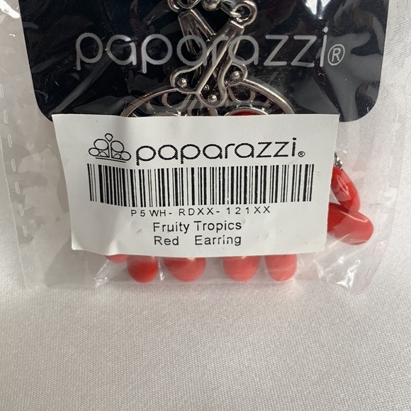 Paparazzi Earring / Fruity Tropics / Red - Picture 7 of 7